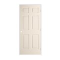 Codel Doors 34" x 80" x 1-3/8" Primed 6-Panel Colonist Molded Hollow Core 7-1/4" LH Prehung Door w/Stn Nckl Hngs 2168MHCCOLLH15714